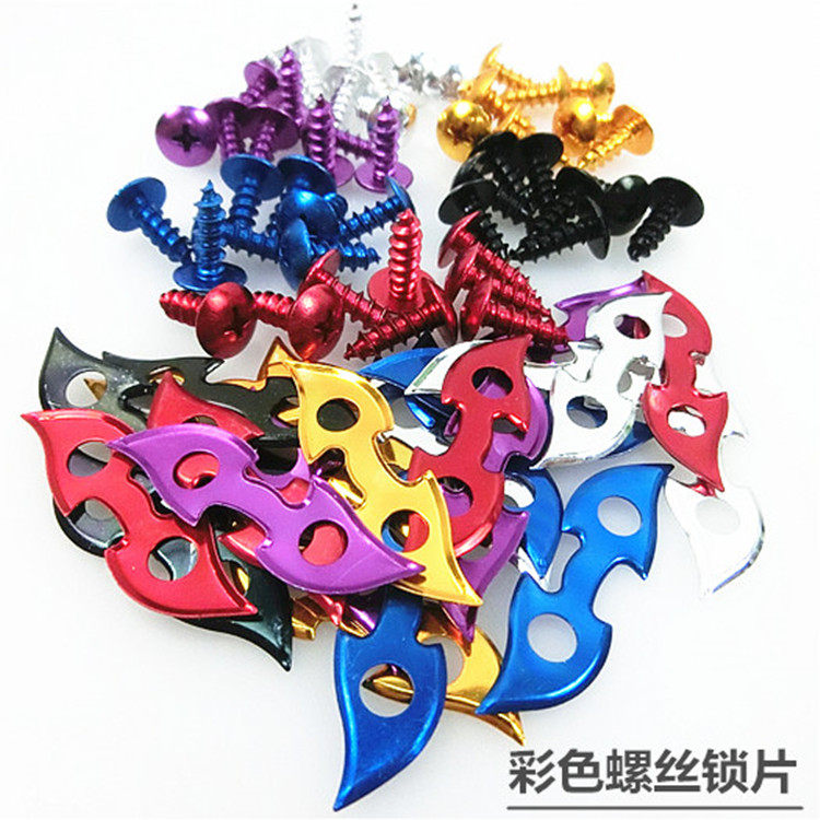 Locomotive electric bicycle modification accessories color screws plastic shell crack connection piece decoration self-tapping screws