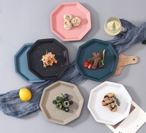 Day Style Ceramic Plate Hexagon Cute Fruit Salapan Pastry Sushi Swing Dish Small Dish Home Dish Dish