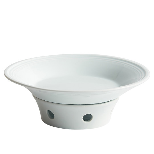 Plate, high-end artistic conception dish, fish plate, household stove plate set, ceramic round abalone health soup plate, solid alcohol stove