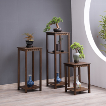 Flower shelf pot stand living room floor rack balcony solid wood new Chinese flower stand indoor pot planting stand