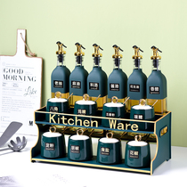 High-value kitchen seasoning products Oil salt sauce and vinegar A full set of seasoning bottles seasoning cans seasoning boxes household combinations