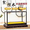 Mahogany, rosewood, bamboo, glass cover, dust cover, Buddha statue ornaments, handicrafts, antique artifacts, treasure cage, can be customized