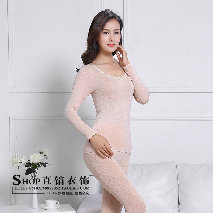 Womens cận phù hợp mùa thu quần tinh khiết quần cotton mùa thu womens phù hợp với đất lót ấm cô gái tightwear mặc phụ nữ.