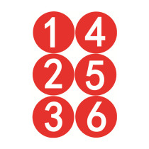 Customized 9cm large round sticker digital label number label PVC digital waterproof oil release label