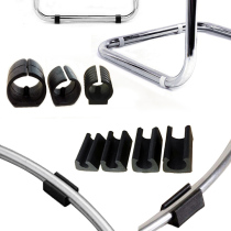 Open foot cover u-shaped plastic foot cover Office chair foot pad round stool Stainless steel pipe clip buckle pipe clip u-pad ring pipe