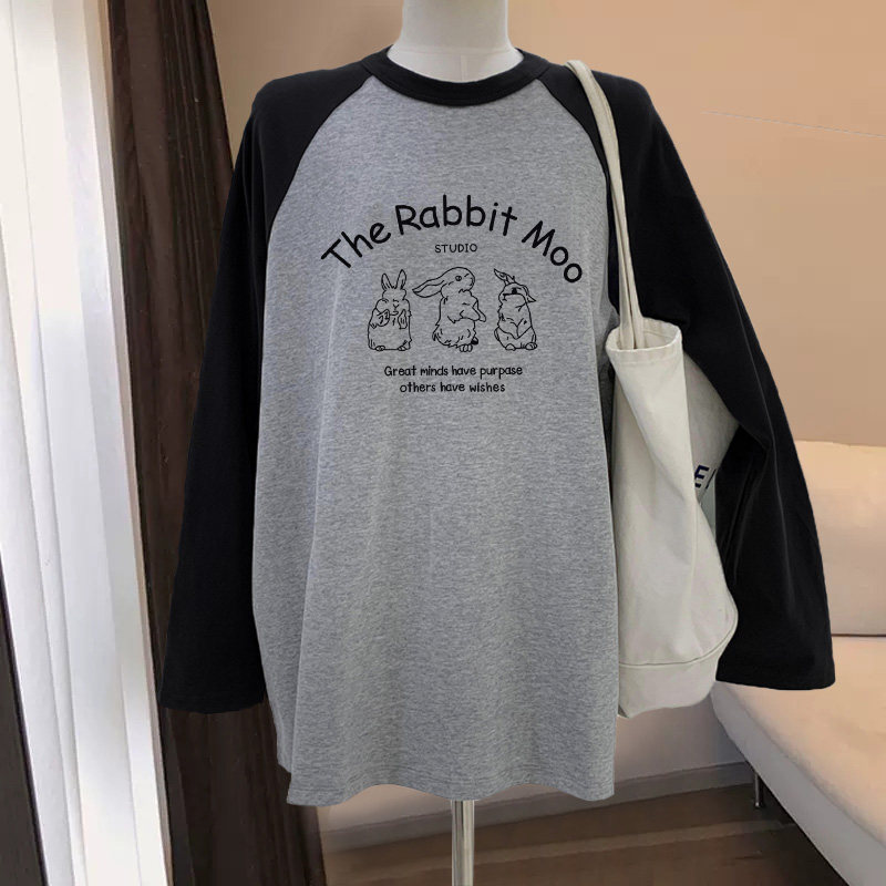 Pregnancy women's clothing inserts shoulder collage long sleeve t-shirt medium long pure cotton Korean version loose casual 100 lap upper clothes spring autumn winter-Taobao