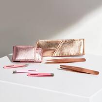 Portable combination Tweezerman eyebrow tweezers eyebrow nipped brow with tip cell clamp suit