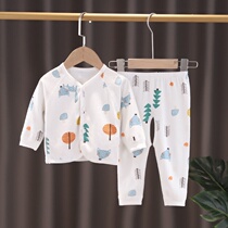 Four months baby clothes Newborn spring and autumn pure cotton mens and womens autumn clothes autumn pants 0-3 months baby underwear set