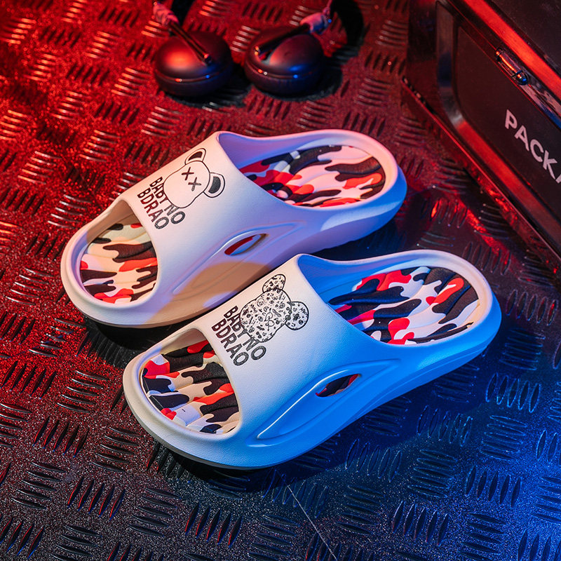 Hon Star Red Stark lined up for male summer outside wearing non-slip bear beach shoes Stomachfront Lovers Sport Cool Tug