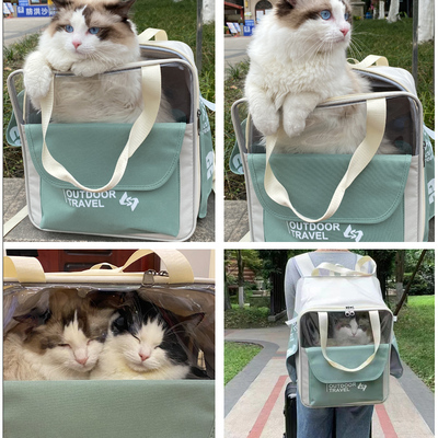 佩贝乐大容量双肩猫背包