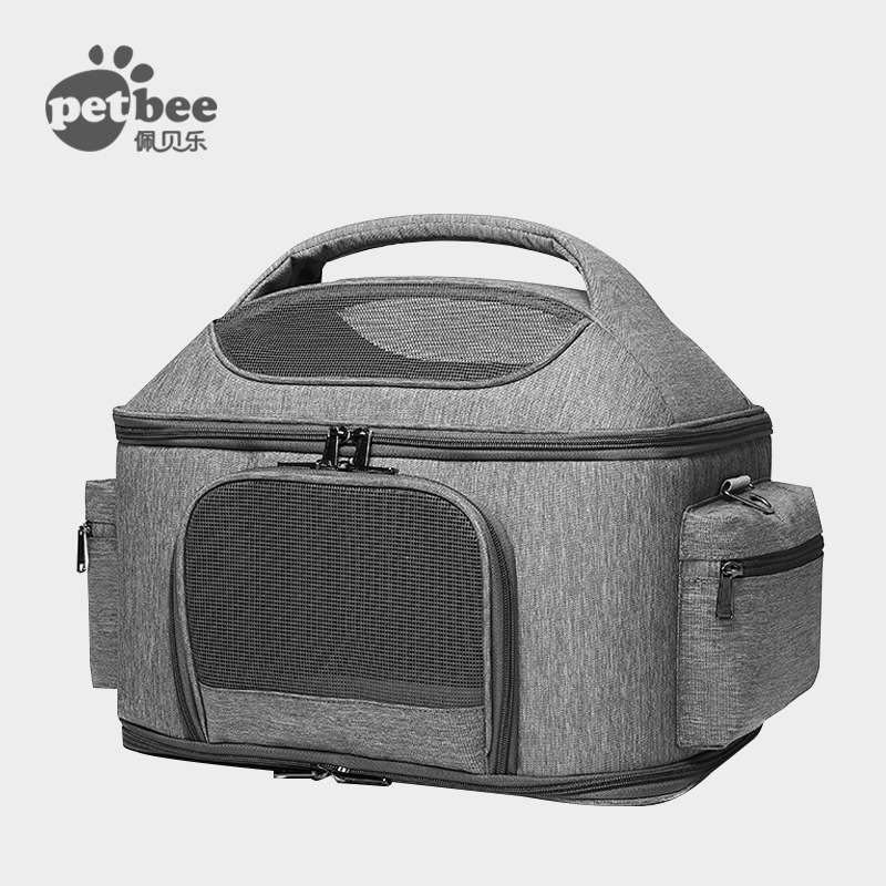 Pebelle Cat Bag Out Portable Pet Handbag Large Number Back Cat Bag Large Capacity Two Kitty Travel Bag-Taobao