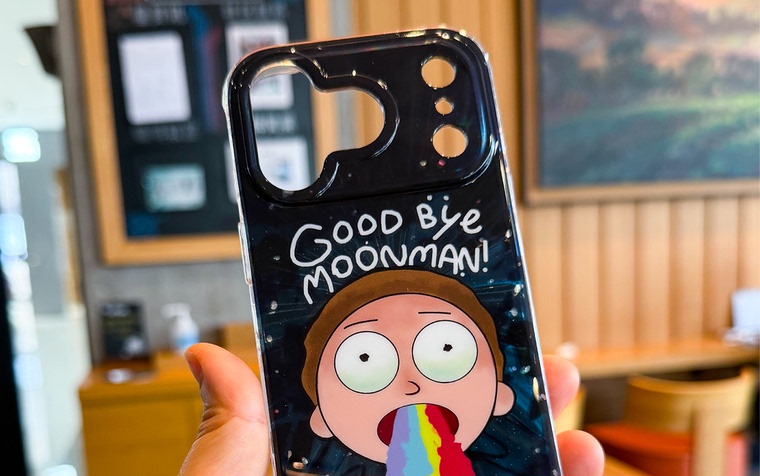 Rick and Morty Rainbow Transparent IMD iPhone Case