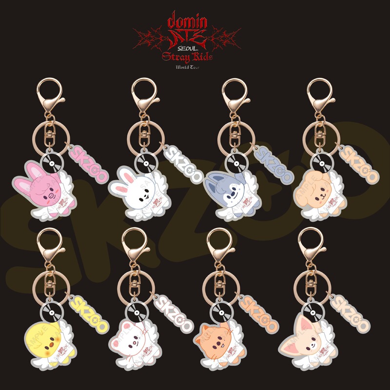 Stray Kids Acrylic Keychain Stray Kids Skzoo Series Cartoon Keychain Pendant Gift for Friends