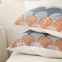 Sasha Day pure cotton 3 layers gauze button pillowcase thickened adult lovers male and female students fan leaf pillows
