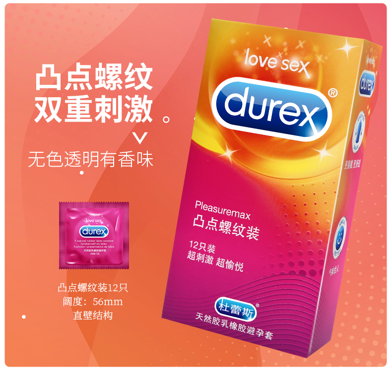 杜蕾斯 超薄螺纹安全套 32只 图7