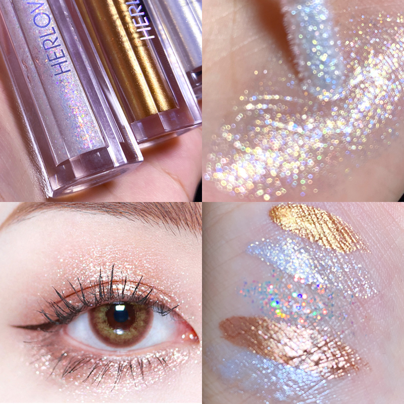 Liquid eye shadow flash powder pearl waterproof sequins brand lying silkworm bright crystal net red flash beads diamond eye shadow super flash