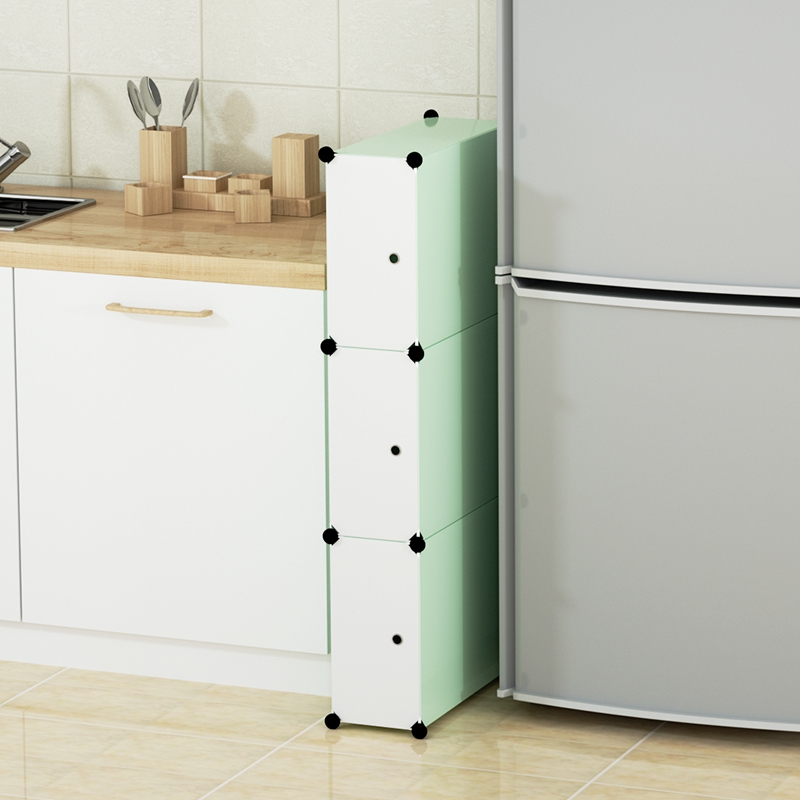 Gap storage cabinet gap ultra-narrow kitchen refrigerator next to the side floor multi-layer 18 20 25cm storage rack