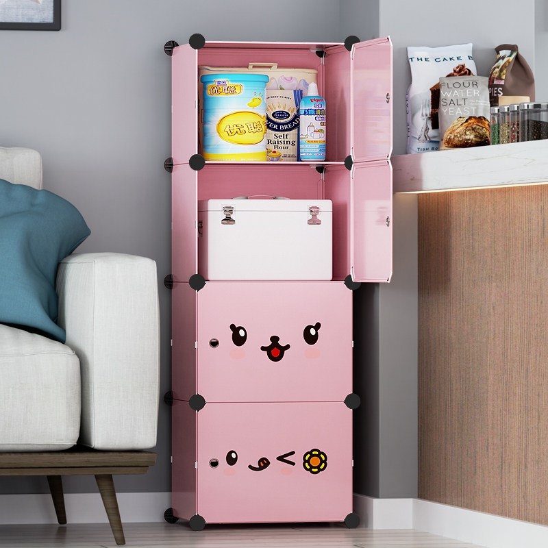 Snack cabinet home food storage cabinet net red living room cute girl heart with lid bedroom storage storage box