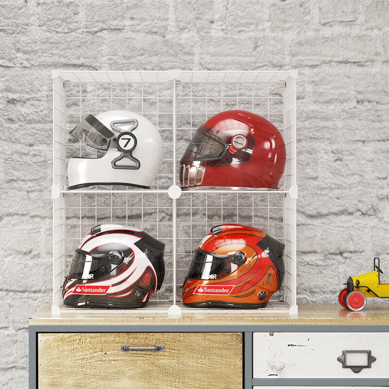 Motorcycle helmet shelves household hat placed shelves to hold cabinet cabinet safety hat bracket wall frame
