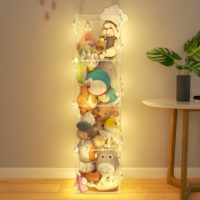 Dolls contain barrels transparent toys containing plush toys cylindrical installation of children's baby dolls artifacts