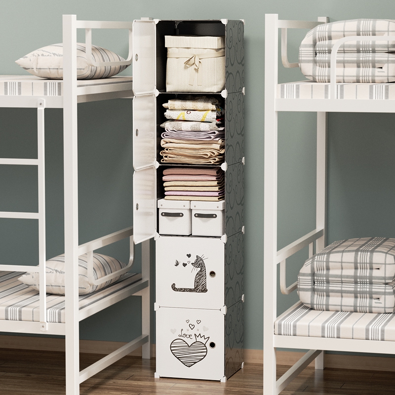 Children's simple wardrobe baby holding cabinet bedroom household locker clothes for multi-layer lattice locker