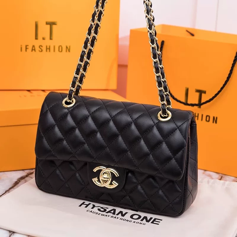 Genuine Leather Chanel-Style Bag for Women, Cf Quilted Chain Bag, 2026 New Model, High-End Commuter Shoulder and Crossbody Bag, Authentic