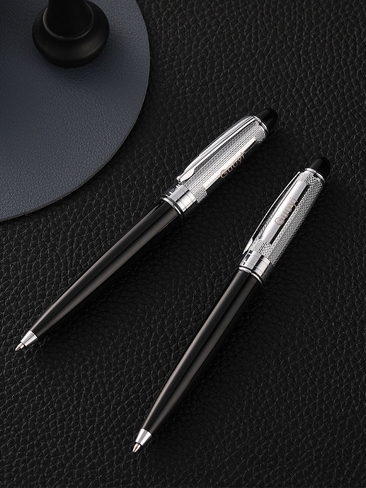 G2 metal ballpoint pen rotating high-grade business pen office oily pen whole pen about 36g water-based carbon gift enterprise logo custom neutral signature pen