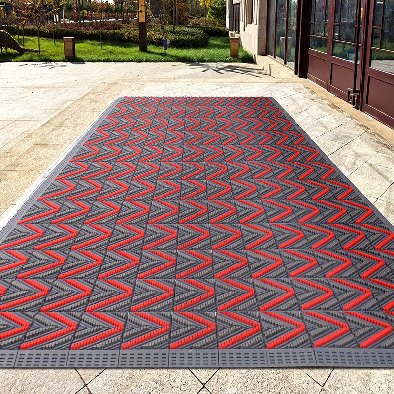 Outdoor patio ground mat Custom logos Carpet Waterproof Outdoor Non-slip Entrance Doormat Large Face Paved Mat