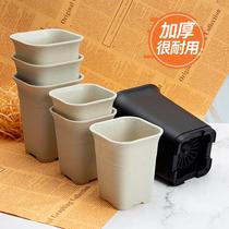 Vientiane basin square large caliber jade dew ball multi-meat flower pot small plastic thickened twelve rolls of old pile high basin