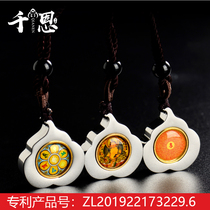 Custom Shurangama mantra Buddha pendant Bodhi Ye Ga Wu box hollow can be opened to put Cinnabar Manna pill Scripture necklace