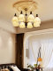 French medieval style skirt chandelier wabi-sabi cream style living room lamp solid wood retro eye protection high-end restaurant lamps