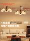 French Petal Retro Cream Chandelier Living Room Lamp 2025 New Hall Main Lamp Medieval Restaurant Lamp High-End