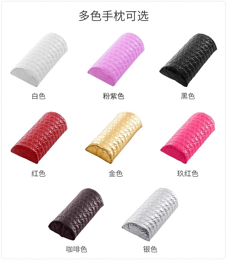 Nail Art Hand Pillow Hand Pad Set Đèn chiếu Sơn móng tay Keo dán Da PU Hình chữ nhật Vải thiều Mẫu có thể giặt được Dụng cụ - Công cụ Nail