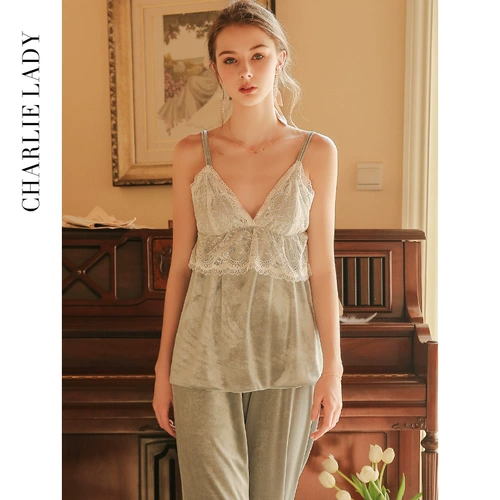 Бархатная пижама, комплект, сексуальный банный халат, ретро демисезонные штаны, 3 предмета, эффект подтяжки