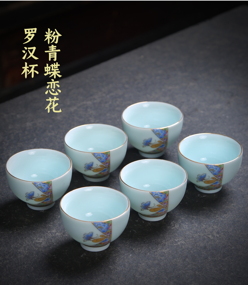 Tasted silver gilding tea sample tea cup cup ceramic masters cup pure personal manual kung fu tea cup a cup of tea is the tea taking