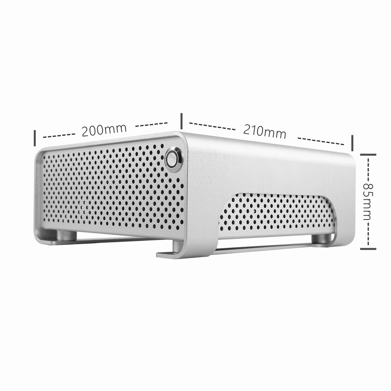 Couyu Mgp All-Aluminum Mini Itx Chassis Dc-Atx Power Supply DIY Desktop Ultra-Thin Horizontal Core Display Small Chassis