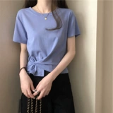 Tide, летняя дизайнерская короткая футболка с коротким рукавом, тренд сезона, высокая талия