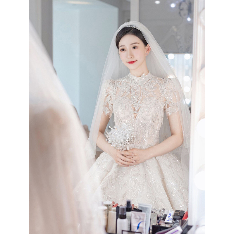 Wedding Palace Festival 2022 new bride master wedding dress temperament small retro pregnant woman outdoor yarn