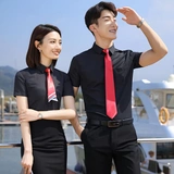 Рубашка подходит для мужчин и женщин, комплект, пиджак классического кроя, комбинезон, короткий рукав, делается под заказ, с печатью вашего логотипа