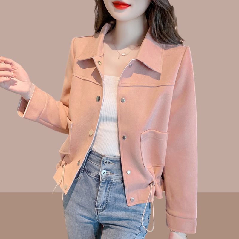 High-End Pink Chanel-Style Jacket for Women, Spring and Autumn, Plus Size, Regular Shoulder, Short Baseball Jacket, European Style Top