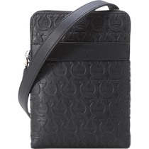 Ferragamo mens leather shoulder crossbody bag 240311