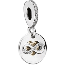 pandora Pandora front and back light luxury K gold infinite heart pendant 796200CZ