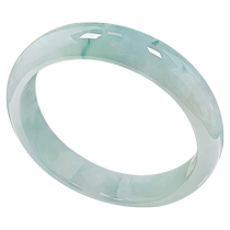 Light language picking up Burmese natural A-grade jade icy blue and green floating flowers and stone flowers like golden clouds bracelet