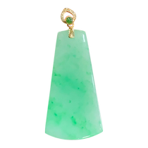 Light Picking Up Myanmar Natural Grade A Jade Watery Spicy Sun Green Old Delicate Laughing Buddha Pendant