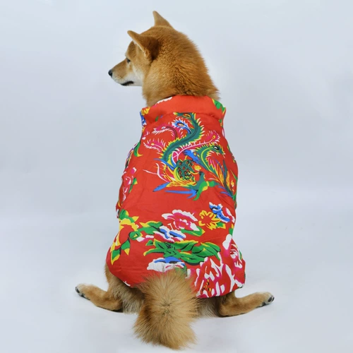 2022 ПЭТ-одежда Новая годоватая северо-восточная хлопчатобумажная одежда собака домашняя одежда хлопковая одежда зимняя одежда теплая одежда ПЭТ двухфутовая хлопчатобумажная одежда