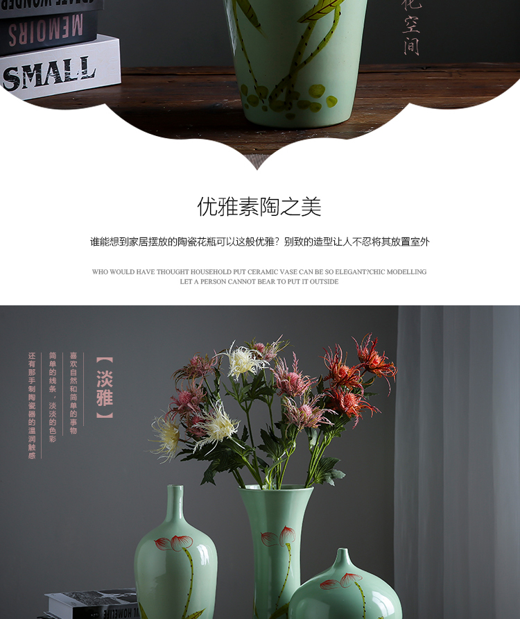 Jingdezhen ceramic vase furnishing articles of I and contracted household act the role ofing is tasted Chinese style living room TV cabinet wine porch Europe type