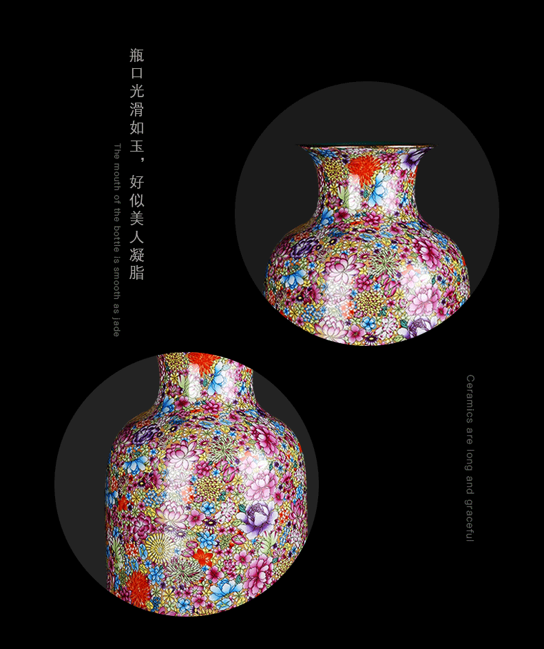 Jingdezhen ceramics landing large vases, flower arrangement sitting room home furnishing articles antique flower vases