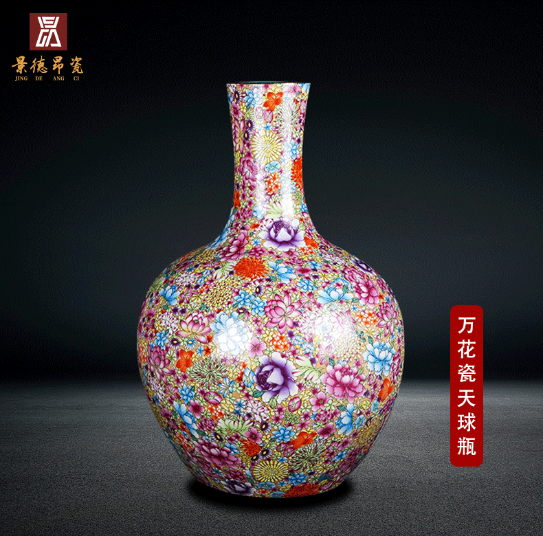 Jingdezhen ceramics landing large vases, flower arrangement sitting room home furnishing articles antique flower vases