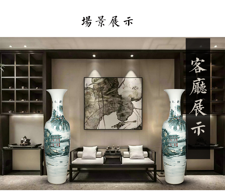 Jingdezhen ceramics hand - made bright future of large vases, sitting room adornment is placed hotel hotel opening