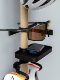 Bicycle Equipment Storage Solid Wood Rack for Cycling Helmets and Glasses, Vertical Modular, No Drilling Required